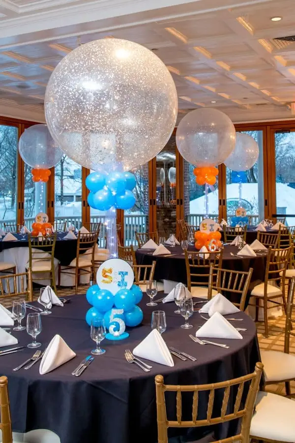Fire and Ice Balloon Centerpieces