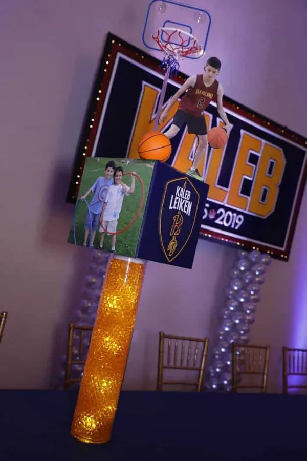 Basketball Themed LED Centerpiece