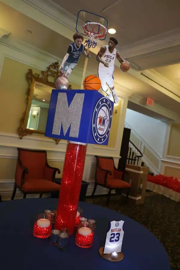 Basketball Themed LED Centerpiece