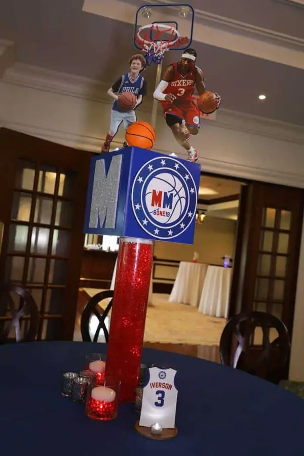 Basketball Themed LED Centerpiece