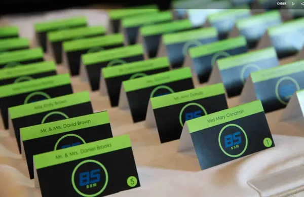 Bar Mitzvah Logo Place Cards
