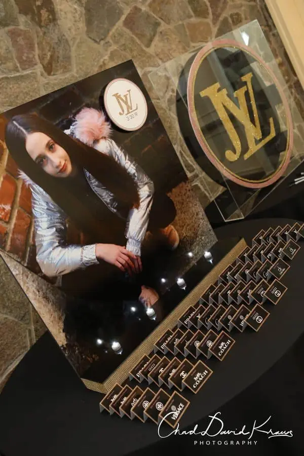 Fashion Themed Seating Card Display