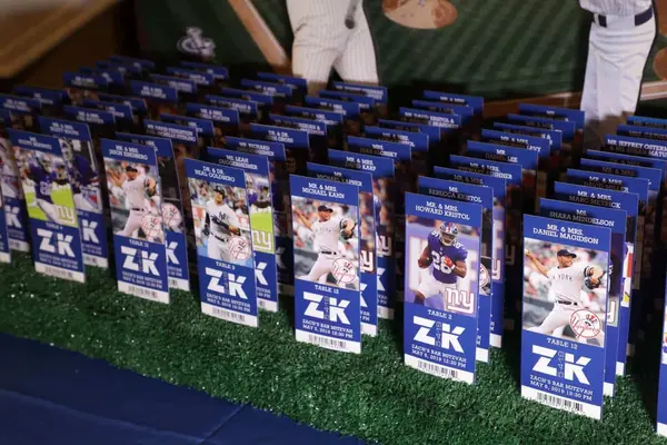 Sports Ticket Place Cards