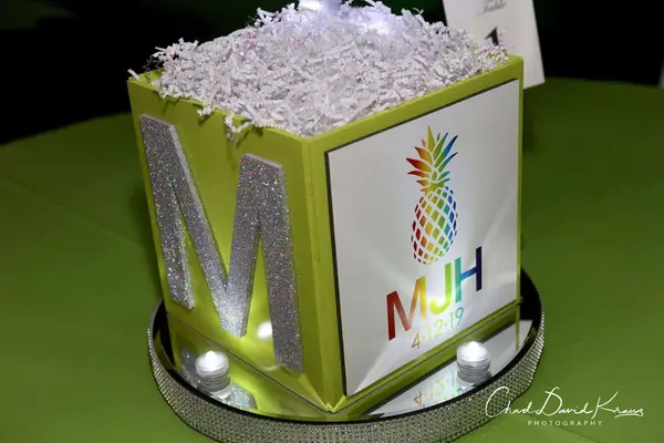 Rainbow Themed Bat Mitzvah Cube