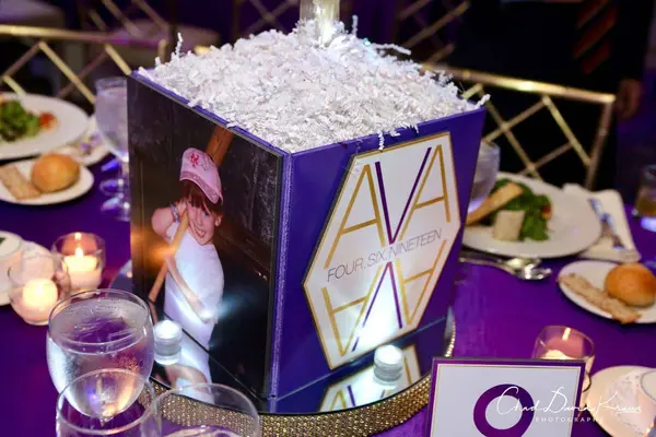 Custom Logo & Photo Cube Centerpiece