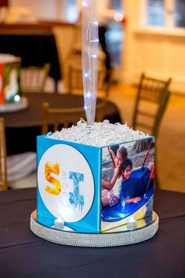 Fire and Ice Themed Photo Cube