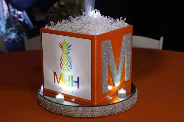 Rainbow Themed Bat Mitzvah Cube