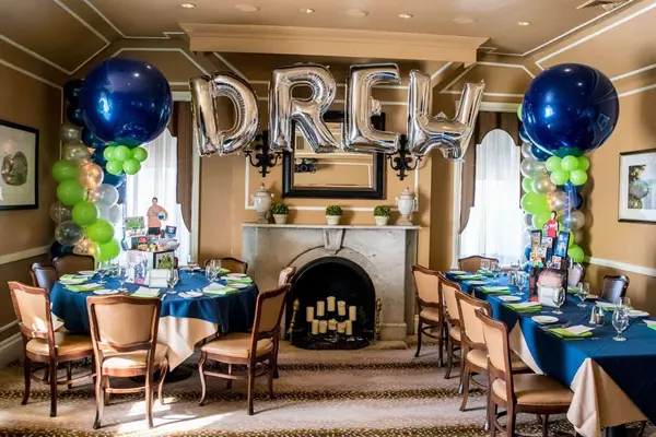 Silver Name in Balloons