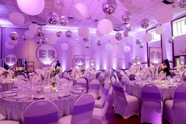 Lavender and Silver Club Themed Bat Mitzvah