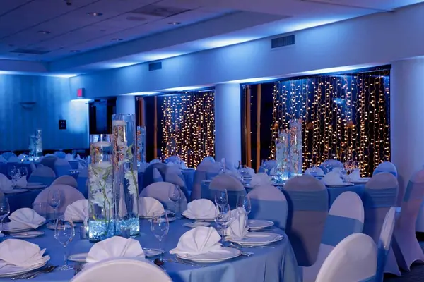 Pale Blue Bat Mitzvah Setup