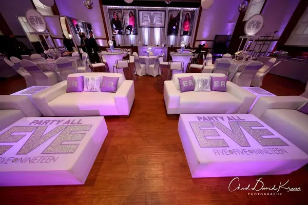 Lavender and Silver Bat Mitzvah Lounge