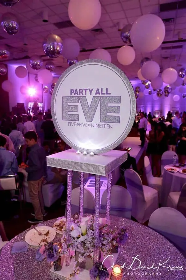 Bat Mitzvah Logo Centerpiece