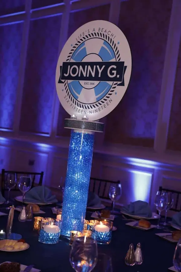 Beach Themed Logo Centerpiece