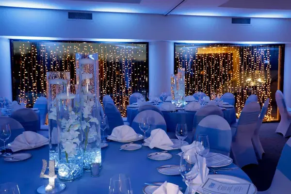 Pale Blue Orchid Centerpiece