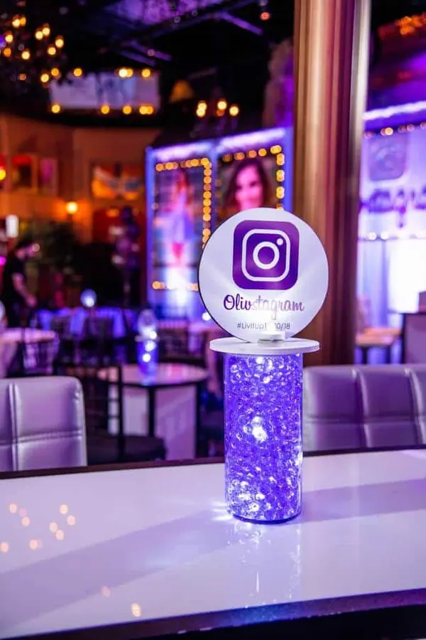 Instagram Lounge Centerpiece