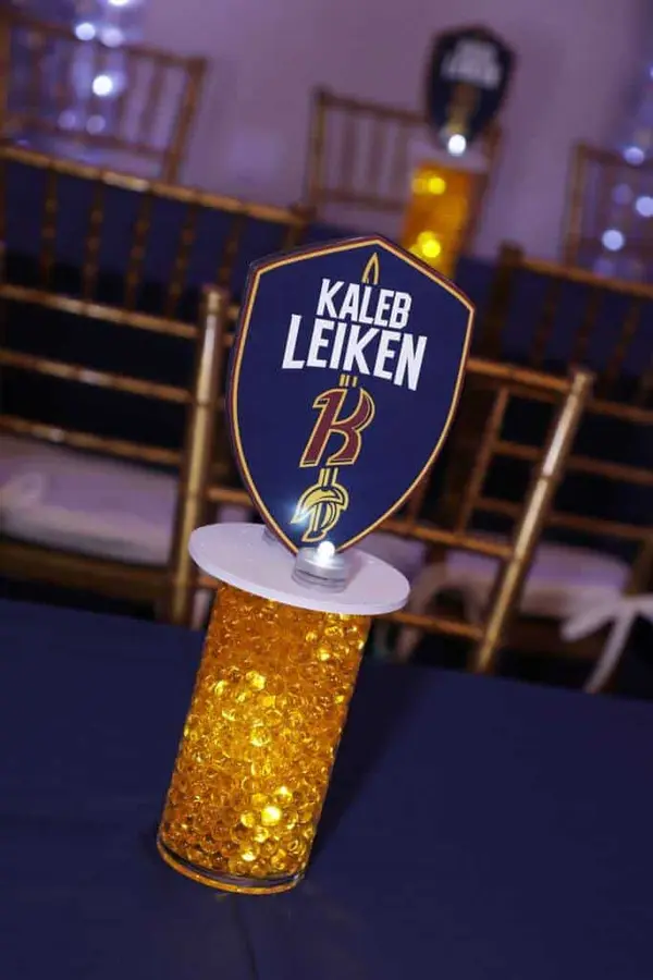 Cavaliers Themed Lounge Centerpiece