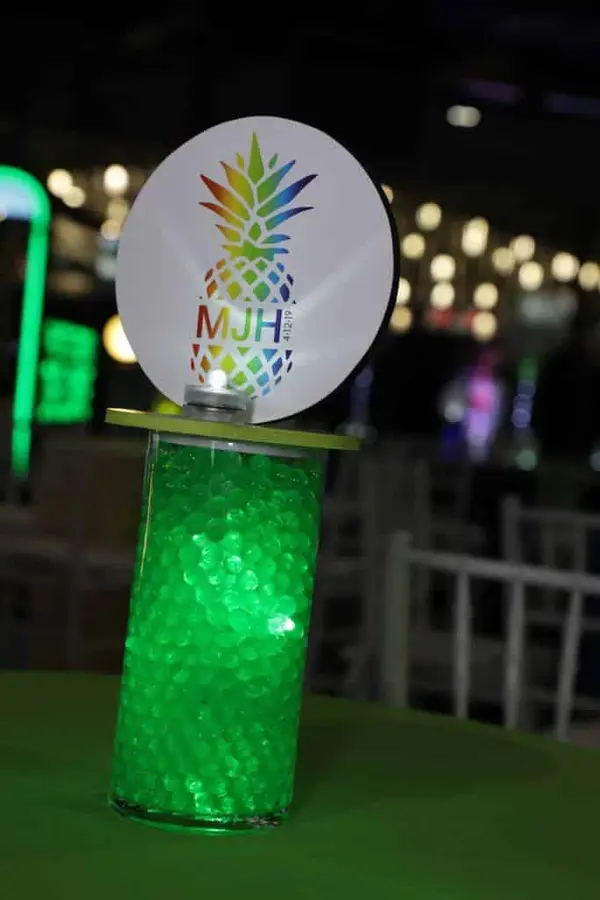 Rainbow Themed Lounge Centerpiece