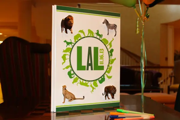 Animal Themed Sign in Book