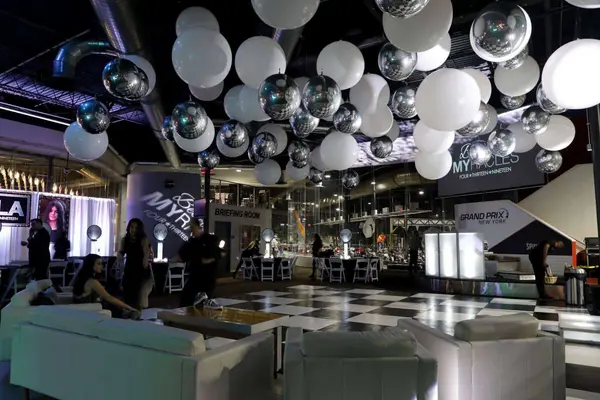 White and Silver Ceiling Treatment