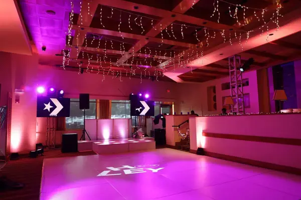 String Lights over Dance Floor