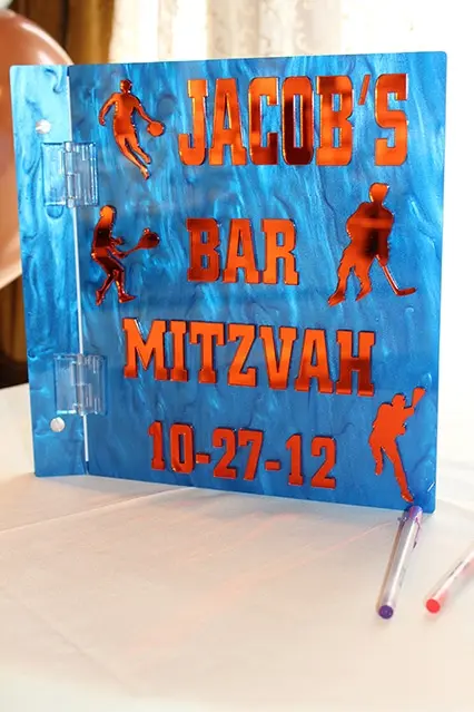 Lucite Sign in Book