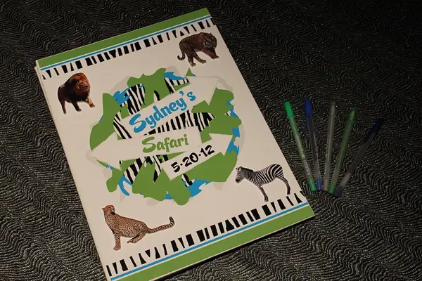 Safari Themed Sign in Book