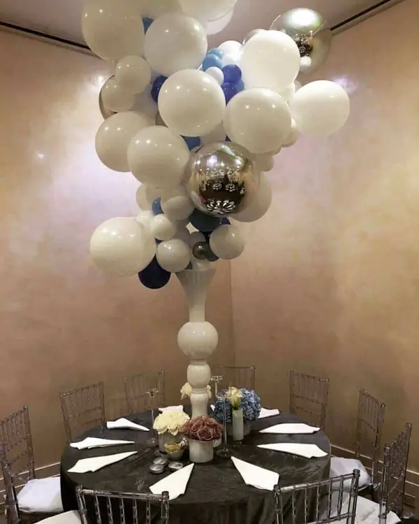 Organic Balloon Centerpiece