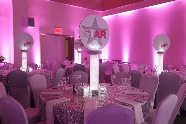 Bat Mitzvah LED Logo Centerpiece