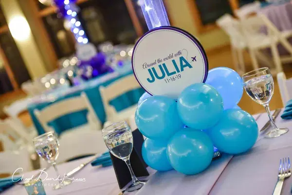 Bat Mitzvah Balloon Centerpiece Base