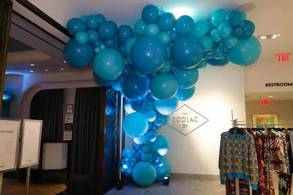 Shades of Teal Organic Balloon Sculpture