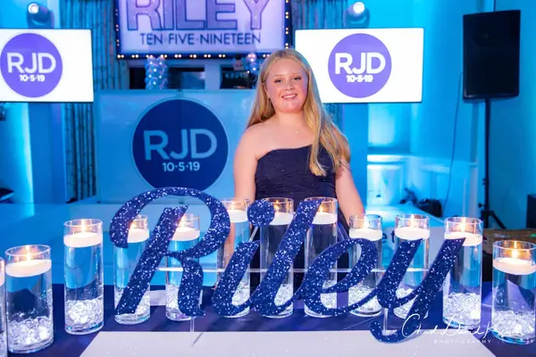 Navy and White LED Candle Lighting Display