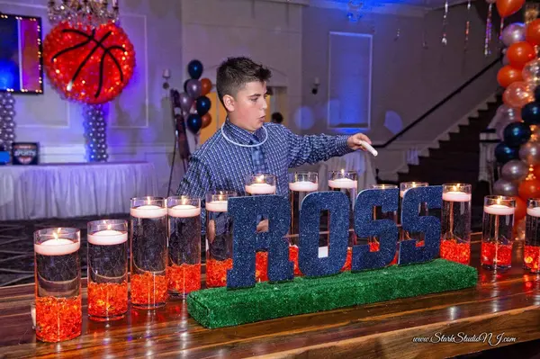 Navy and Orange LED Candle Lighting