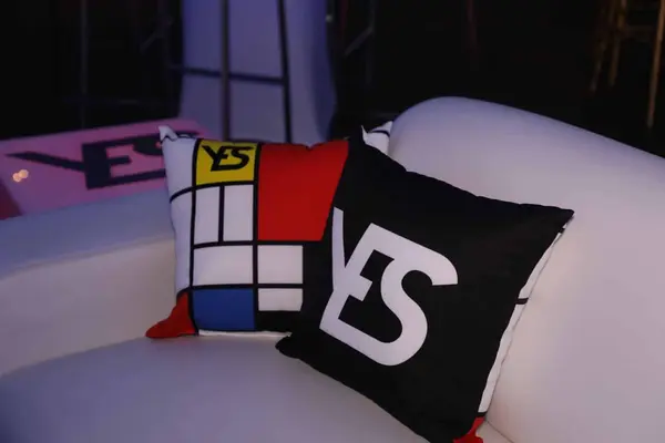 Mondrian Themed Pillow