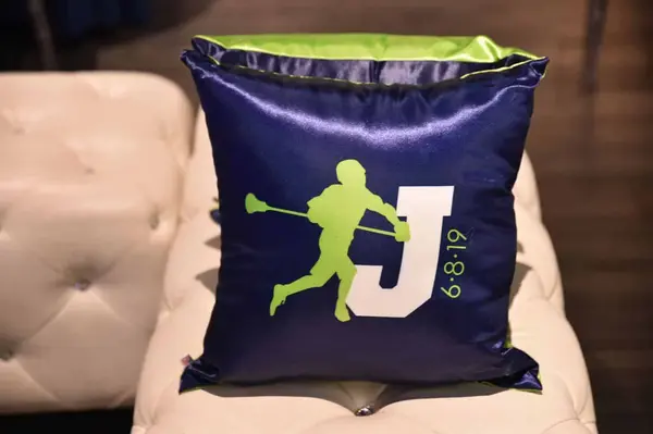 Lacrosse Themed Logo Pillow
