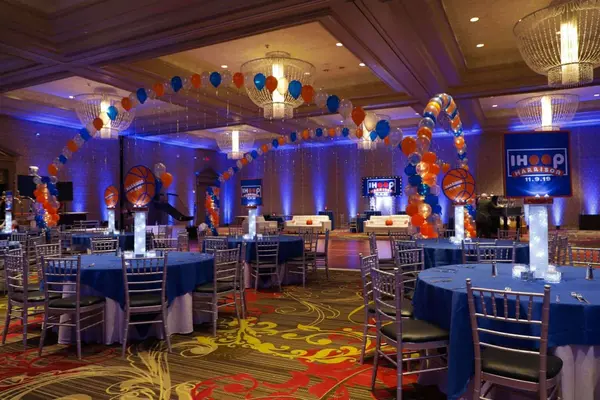 Blue and Orange Balloon Gazebo