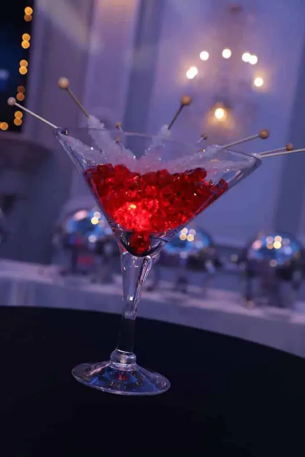 LED Martini Glass Centerpiece