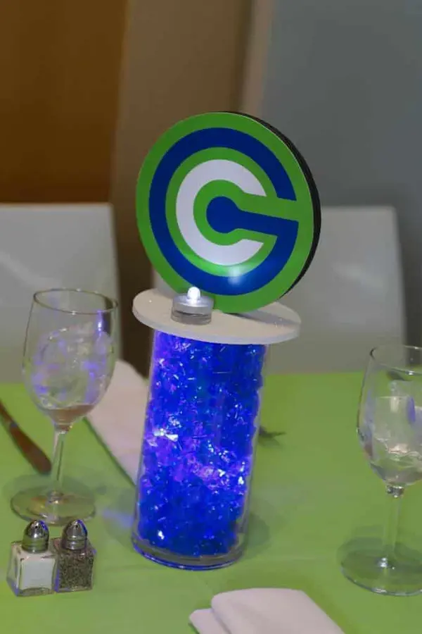 Bar Mitzvah Logo Lounge Centerpiece