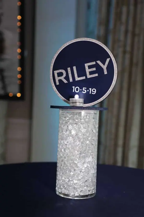 Bat Mitzvah Logo Centerpiece