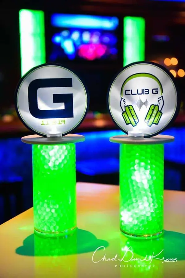 Club Themed Bar Mitzvah Centerpieces