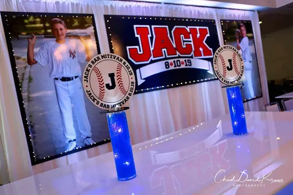 Baseball Themed Logo Centerpieces