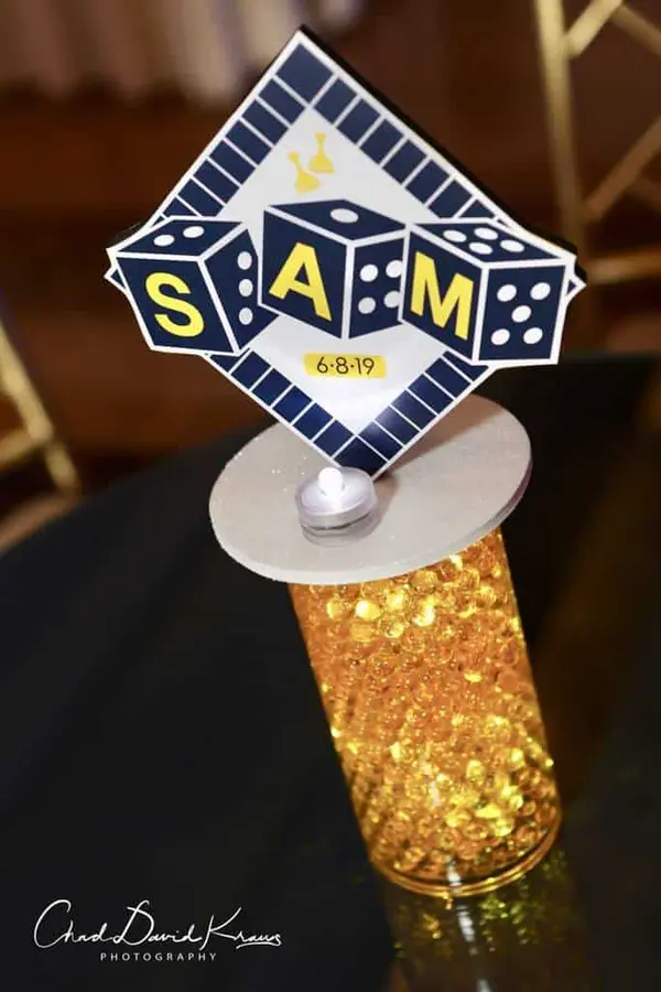 Board Games Themed Logo Centerpiece