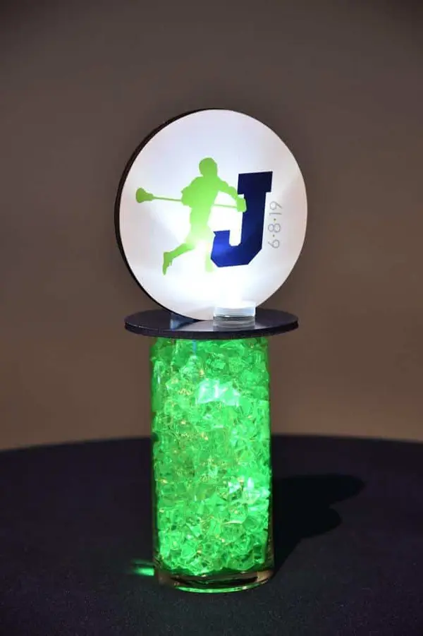 Lacrosse Themed Lounge Centerpiece