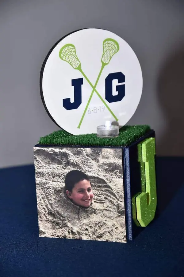 Lacrosse Themed Lounge Centerpiece