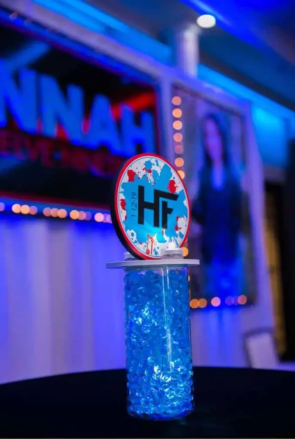 Splatter Paint Themed Logo Centerpiece