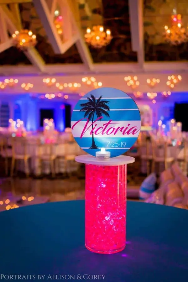 Beach Themed Quinceanera Centerpiece