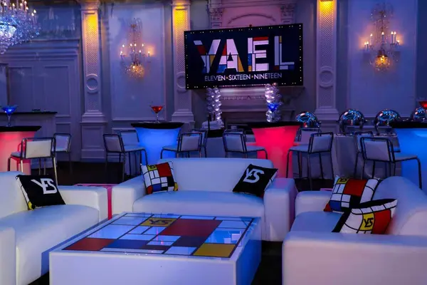 Mondrian Themed Bat Mitzvah Lounge
