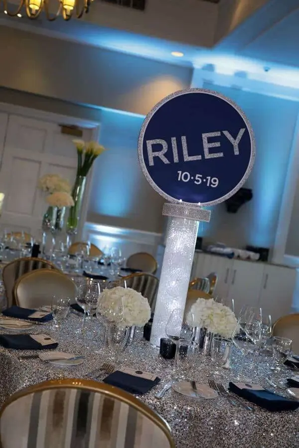 Bat Mitzvah Logo Centerpiece