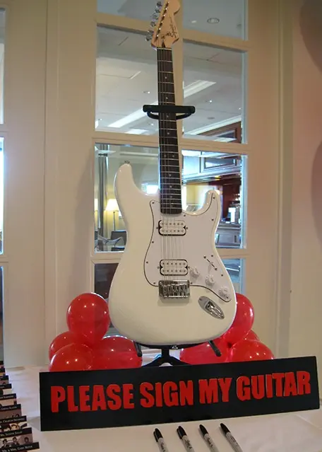 Guitar Sign in Board