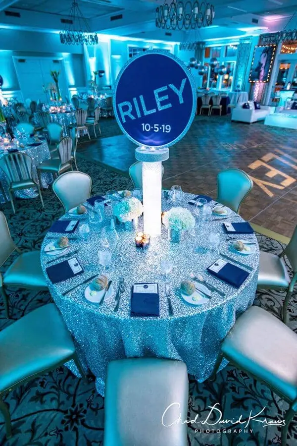 Bat Mitzvah Logo Centerpiece