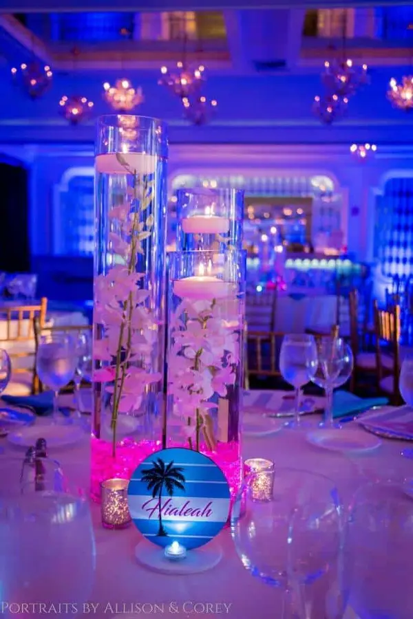 Hot Pink Orchid Centerpieces